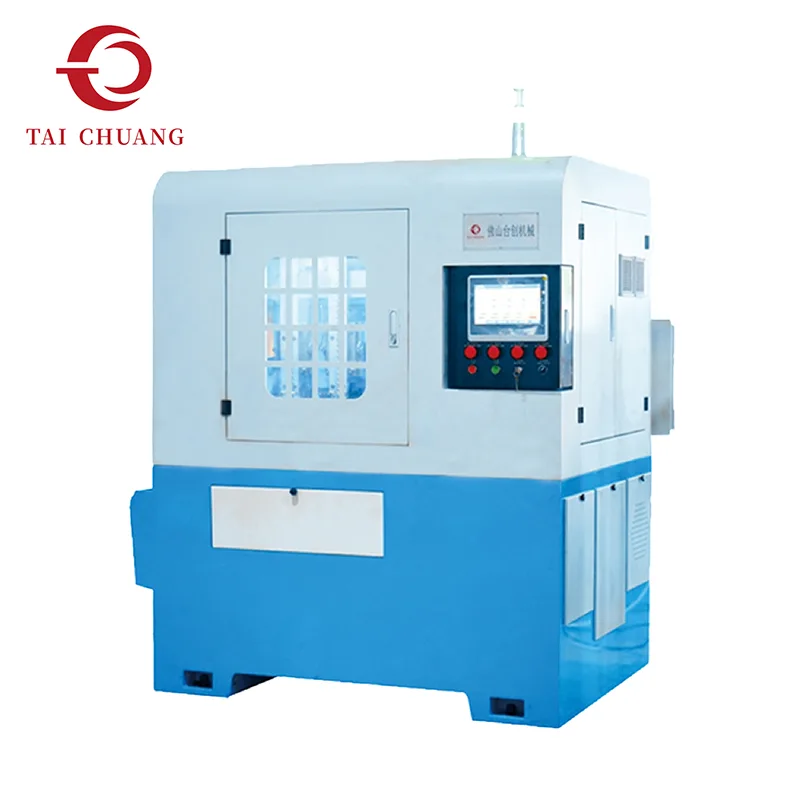 너트 태핑 머신을 통과하는 이중 스핀들